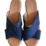 Tommy Bahama  Sandals Womens Size US 8‎ Navy Espadrille Cross Strap Coastal Chic Photo 0