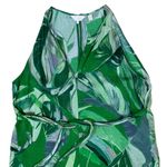 Ted Baker Ismey Green Leaf Print Halter Neck Jumpsuit Wide Leg Flowy Tropical 4 Photo 2
