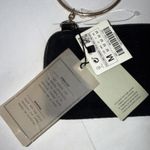 ZARA  Black Leather Minimalist Old Money Gold Chain Clutch Crossbody Wristlet New Photo 3