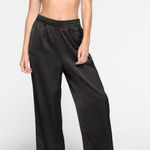 SKIMS  Sporty Satin Straight Leg Pull On Lounge Pant Black Size‎ M Photo 0