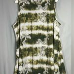 Est. 1946 Knit Tank Top Shirt Womens Green White Paisley Sleeveless Mock Neck XL Photo 5