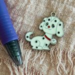 Cute Dalmatian Dog necklace Pendant White Photo 0