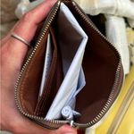 Coach Authentic Signature Coated leather BANANA zip top wristlet Photo 3