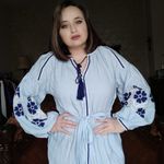 Chelsea and Violet  embroidered dress blue flowers Photo 1