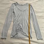 Y2K light blue long sleeve shirt with ruched detail Size small Photo 6