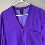 Helmut Lang sz M purple button shift 100% silk dress Photo 1