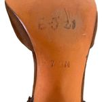 Halston Heritage NWOT Halston 1970s Brown Suede Bronze Leather Slingback Heels - Vintage Shoes Photo 6