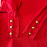 L’AGENCE Flora Turtleneck Top in Lava Red & Gold Size XS Photo 4