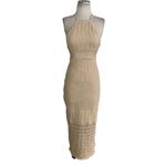 Significant Other Abby Knit Dress in Biscuit 4 Womens Bodycon Midi Cocktail Brown Photo 2