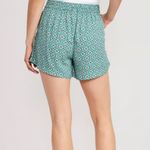Old Navy Plaza High Waist Turquoise Patterned Pull On Shorts, EUC, Size Medium Photo 2