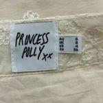 Princess Polly  Embroidered Mini Skirt Cream Floral A Line Flared Size 4 Photo 3