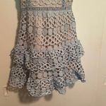 Dainty Hooligan Light Blue Crochet Draped Mini Dress Photo 2