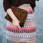 Anthropologie Nomad by Morgan Carpenter by Metallic Mini Pencil Skirt Size 6 Photo 0