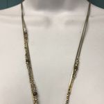 Chico's Chico’s long pennant necklace with stones 36”‎ double chain Photo 2