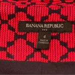 Banana Republic  Black Red Geometric Pleated Skater Career Skirt 4 Photo 5