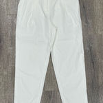 ALC Frank A.L.C Ivory High-Waisted Belted Straight Leg  Pants Photo 0