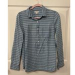 J.Crew Everyday Chambray Button Down Popover Striped Shirt, sz 2 Photo 0