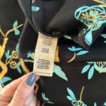 Soft Surroundings Chinoiserie Black Foil Bird & Floral Print Straight Pants XS Photo 4