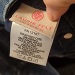 Laurie felt metallic pinstripe ankle skinny jeans size 12P Blue Photo 4
