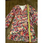 Showpo Can I Be Your Honey Dress in Packed Floral faux wrap ruffle multicolor 4 Pink Photo 6