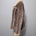 wilson's leather Maxima  Brown Suede Fur Lined Penny Lane Jacket Size Large Photo 7