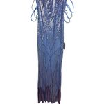 Lulus Flawless Glow Periwinkle Iridescent Sequin Lace-Up Maxi Dress Sz. S Photo 4