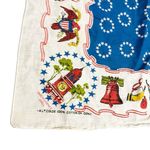 Vintage 1970’s Bandana Fast Color 100% Cotton Patriotic Red White Blue Kerchief Photo 1