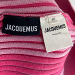 Jacquemus Le Jupe Gelato Stripe Ribbed Knit Midi Skirt Pink Sz 40 US 8 Photo 4