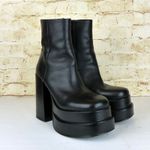 Steve Madden Cobra Platform Heel Boots Chunky Black Leather Women 8M Y2K Goth Photo 5