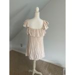 BP ‎ Striped Button Front Ruffle Off Shoulder Mini Dress Casual Cute M Photo 1