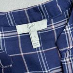 Joie  Shirt Dress Jessalyn Button Up Down Plaid Blue Ruffle Neckline  Size Small Photo 2
