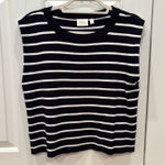 Marshalls Navy Blue and White Striped Top Photo 0
