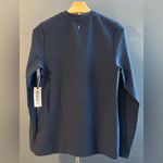 Nobull NWT V-Neck Long Sleeve Waffle Women's Sweatshirt - Small - Navy Blue Photo 4