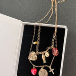 Free People  Gold Layered Charm Necklace Photo 0