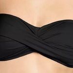 J.Crew Black Twist Bandeau Bikini Swim Top women’s size Small D Cup Photo 0