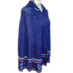 Lee Fashioned by  Women's Vintage Full Zip Cape Blue Red White Sz L EUC Photo 6