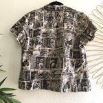 Harley Davidson black and white button up down cropped shirt short sleeve with a biker vibe #biker #harley #streetwear Photo 1