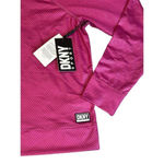 DKNY  Women's Purple Honeycomb Mesh Funnel-Neck Sweatshirt Size M Long Sleeve Photo 2