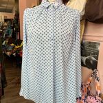 Loft  Blue Polka Dot Button Down Shirt Photo 0