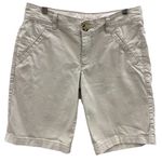 Dockers Khaki Chino Bermuda Shorts Flat Front Classic Cotton Blend Womens 4 Photo 7