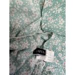 Zaful  Tank Sz 4 Small Green Floral‎ Ruffled Pleated Button Adjustable Straps Photo 8