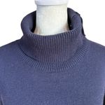 Talbots  Petites dark blue long sleeve pullover turtleneck Christmas sweater SP Photo 4