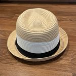 Straw black and ivory fedora one size Photo 2