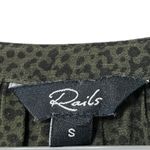 Rails  Jasmine Olive Speckled Mini Dress Split Neck Women’s Size Small Smocked Photo 13