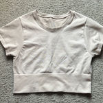 Aerie Sidewalk Seamless Crop Top Tan Size L Photo 0