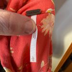 Free People  Ruthie Coral Floral Print Button Front Mini Shirt Dress flowy Large Photo 7