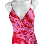 Farm Rio Octocool Pink Sleeveless V Neck Abstract Print Maxi Wrap Dress Size M Photo 3
