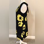 Taylor Toss Yellow Poppy Halter sheath dress Black Size 8 Photo 3