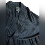 Cynthia Rowley  Black Satin Silky Tiered Maxi Skirt Elegant & Flowy 🖤 Photo 5