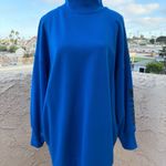 STAUD New Balance X  blue mock neck sweatshirt dress size S small athleisure Photo 5